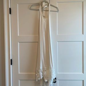 NWT Ella Moss White Maxi Halter Top Dress (XS).